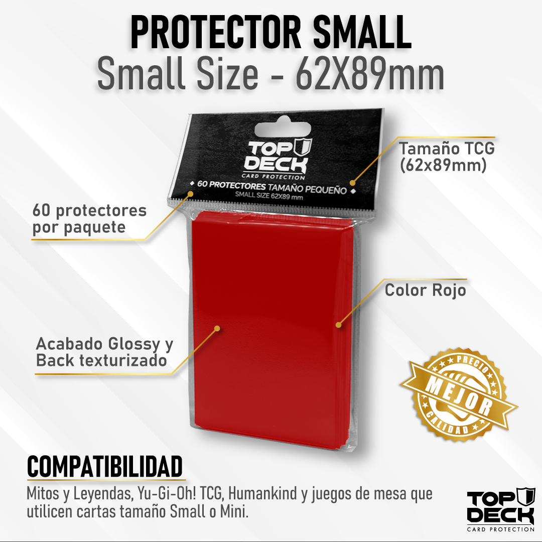 Protector Top Deck Rojo tamaño Small